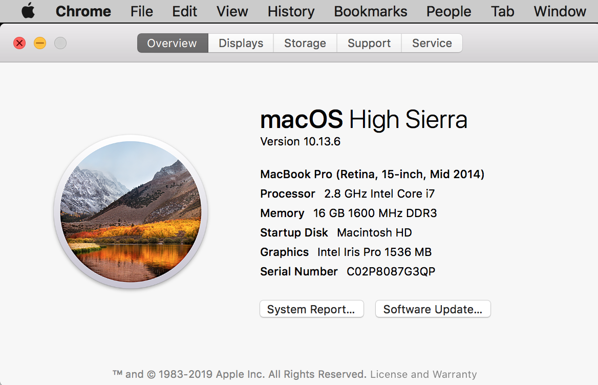 Apple's menu