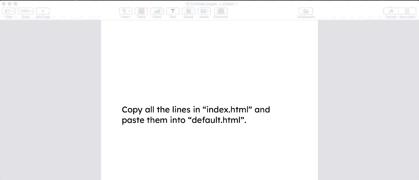 Gif showing the user setting up the default layout