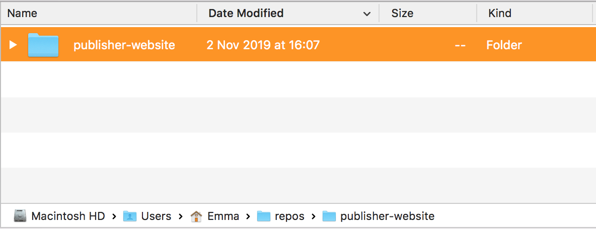 Correct file location on mac