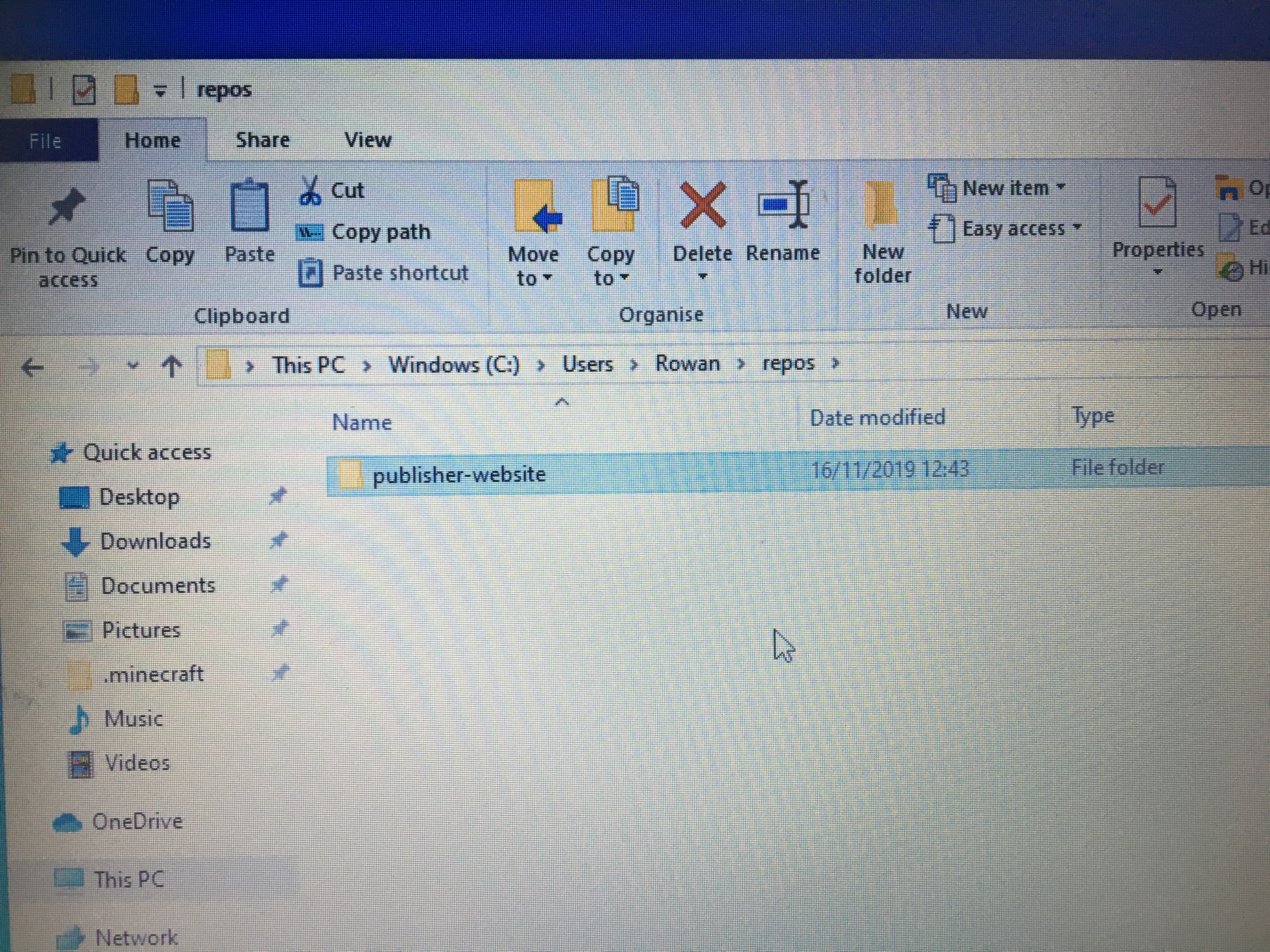 Correct file location on windows